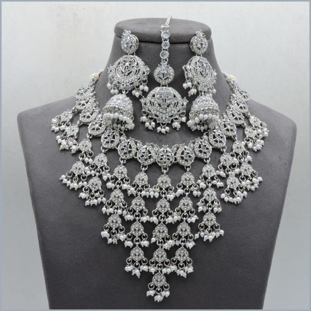 Hira Collections Elegant Austrian Stone Necklace Set For Festive Functions & Special Events