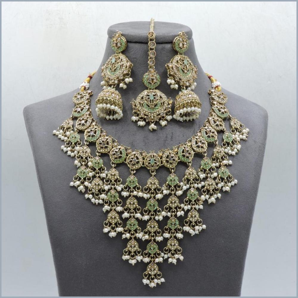 Hira Collections Elegant Austrian Stone Necklace Set For Festive Functions & Special Events