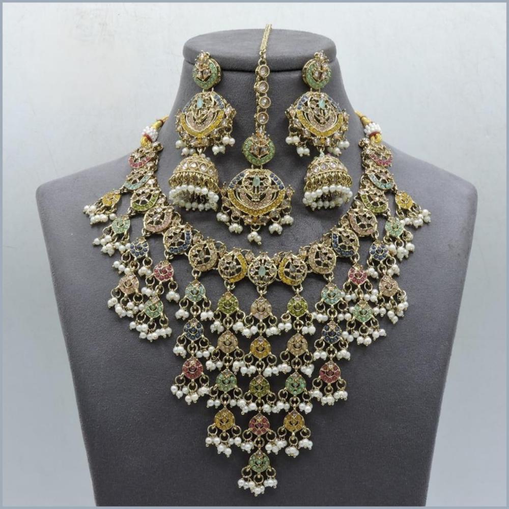 Hira Collections Elegant Austrian Stone Necklace Set For Festive Functions & Special Events