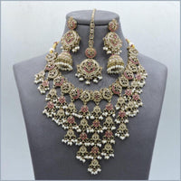 Hira Collections Elegant Austrian Stone Necklace Set For Festive Functions & Special Events