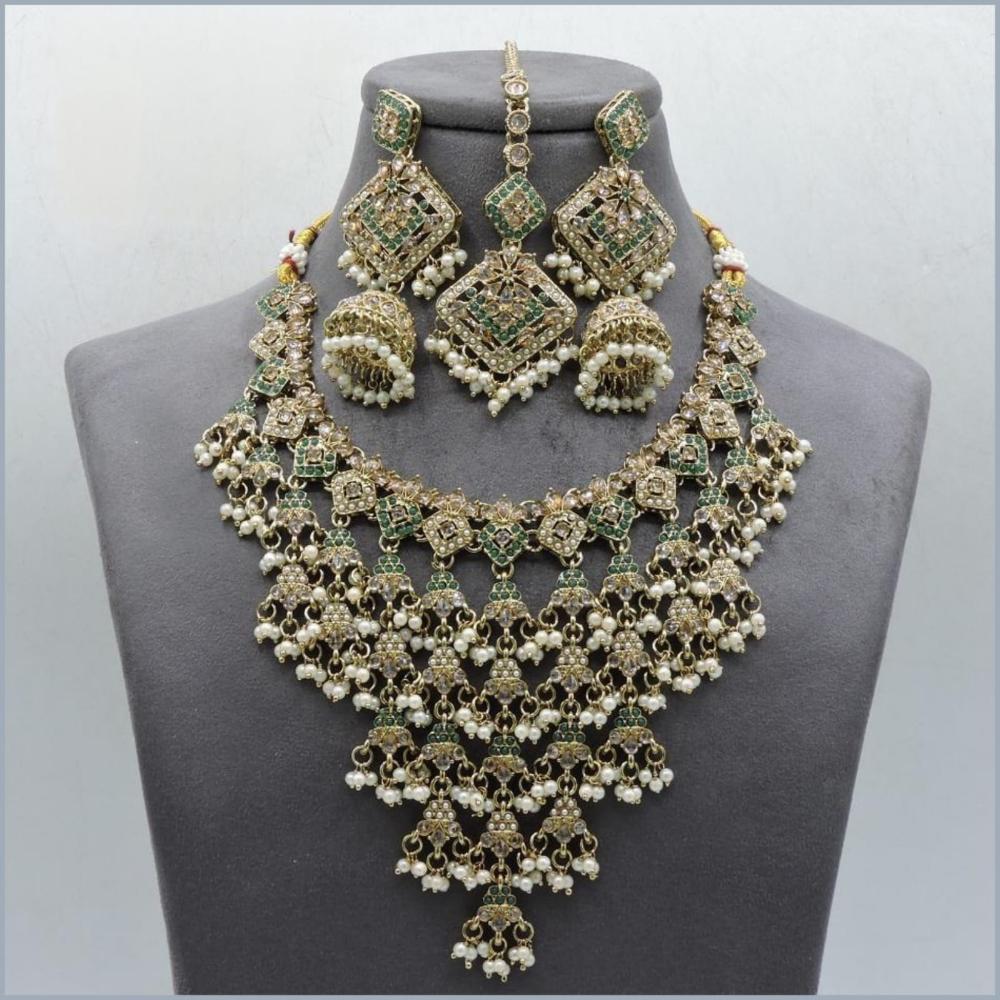 Hira Collections Stunning Austrian Stone Necklace Set For Festive Functions & Special Events