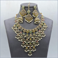 Hira Collections Stunning Austrian Stone Necklace Set For Festive Functions & Special Events