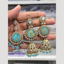 Hira Collections Luxury Razin Stone Earrings with Maangtikka for Every Occasion