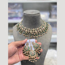 Hira Collections Elegant Crystal Stone Necklace Set with Matching Earrings for Parties & Festive Wear