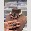 Hira Collections Elegant Kundan And Pearl Choker Necklace Set For Weddings and Festive Wear