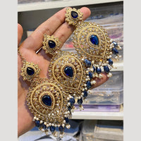 Hira Collections Elegant Crystal Stone Necklace Set with Matching Earrings for Festive Wear