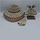 Hira Collections Glittering Allure Kundan And Beads Semi-Bridal Necklace Set