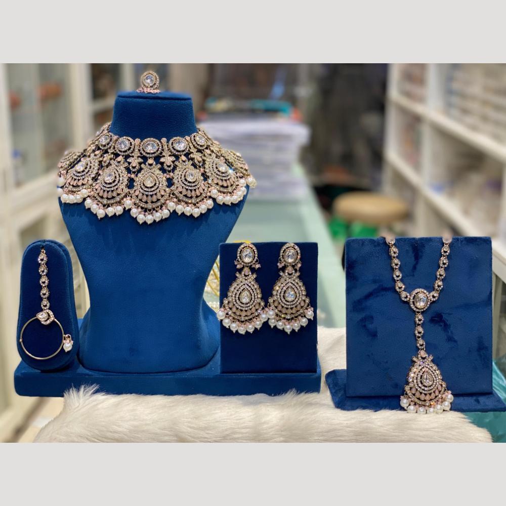 Hira Collections Luxuria Kundan & Beads Semi - Bridal Necklace Set