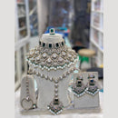 Hira Collections Dazzling Crystal & Beads Semi Bridal Necklace Set