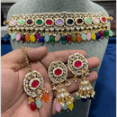 Hira Collections Designer Kundan Stone Pearl And Beaded Choker Set