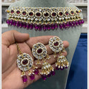 Hira Collections Designer Kundan Stone Pearl And Beaded Choker Set