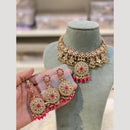 Hira Collections Vintage Style Austrian Stone And Beads Necklace Set