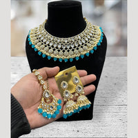 Hira Collections Royal Kundan Stone Pearl And Beads Necklace Set