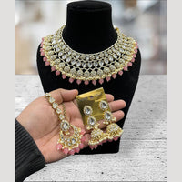 Hira Collections Royal Kundan Stone Pearl And Beads Necklace Set