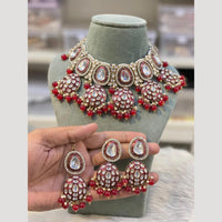 Hira Collections Royal Kundan Stone Pearl And Beads Meenakari Necklace Set