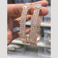Hira Collections Glamorous Austrian Stone And American Diamond Premium Bangles Set