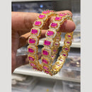 Hira Collections Glamorous Austrian Stone And American Diamond Premium Bangles Set