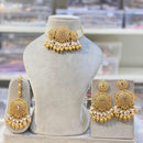 Hira Collection Stylish Crystal And Pearl Stone Choker Necklace Set For All Occassions