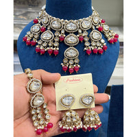 Hira Collection Traditional Kundan And Beads Choker Necklace Set