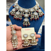 Hira Collection Traditional Kundan And Beads Choker Necklace Set