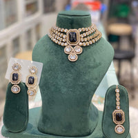 Hira Collection Gorgeous Kundan Choker Necklace Set for Wedding Functions