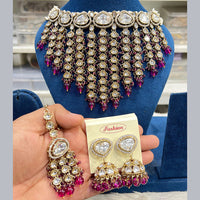 Hira Collection Traditional Kundan And Beads Choker Necklace Set
