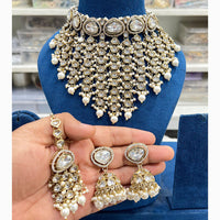 Hira Collection Traditional Kundan And Beads Choker Necklace Set