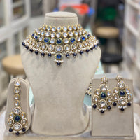 Hira Collection Gorgeous Kundan And Pearl Choker Necklace Set for Wedding Functions
