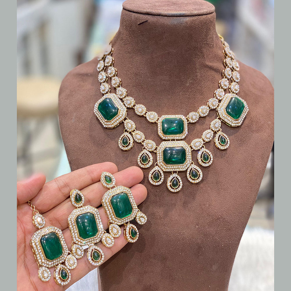Hira Collection Gorgeous Kundan Choker Necklace Set for Wedding Functions
