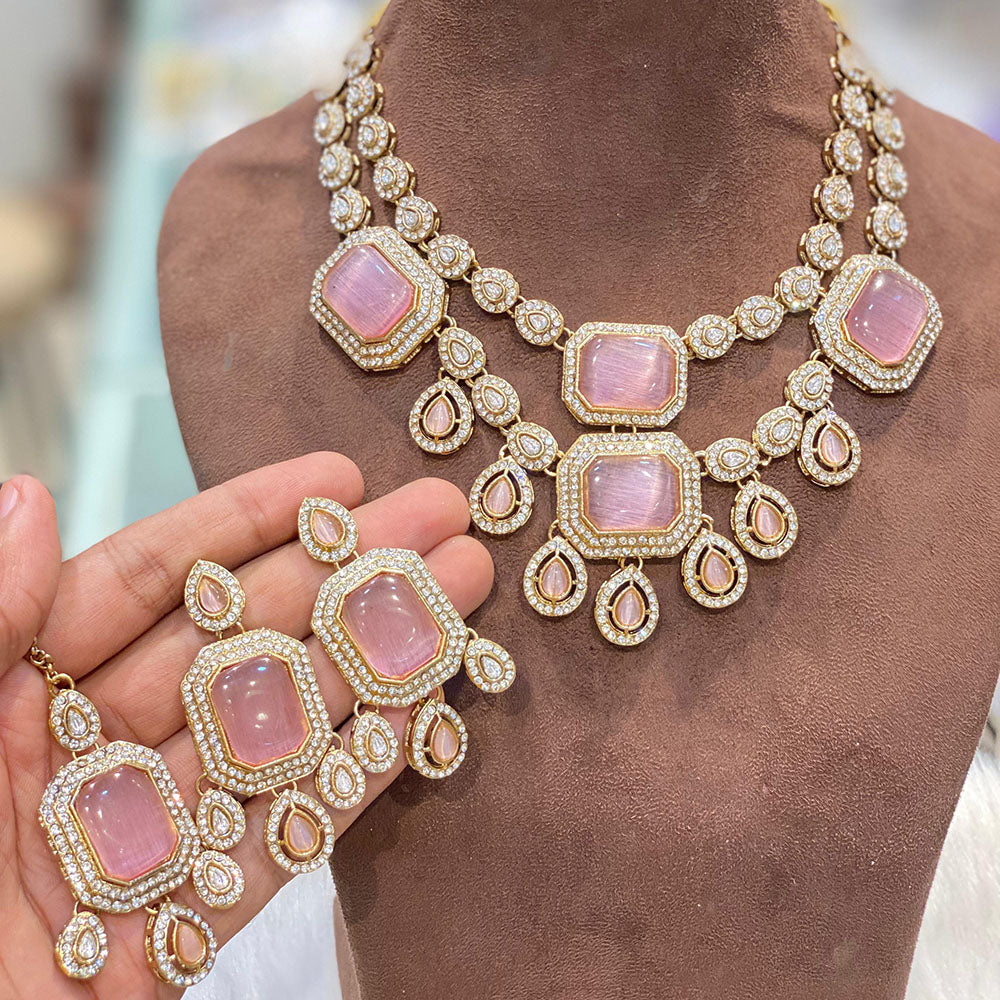 Hira Collection Gorgeous Kundan Choker Necklace Set for Wedding Functions
