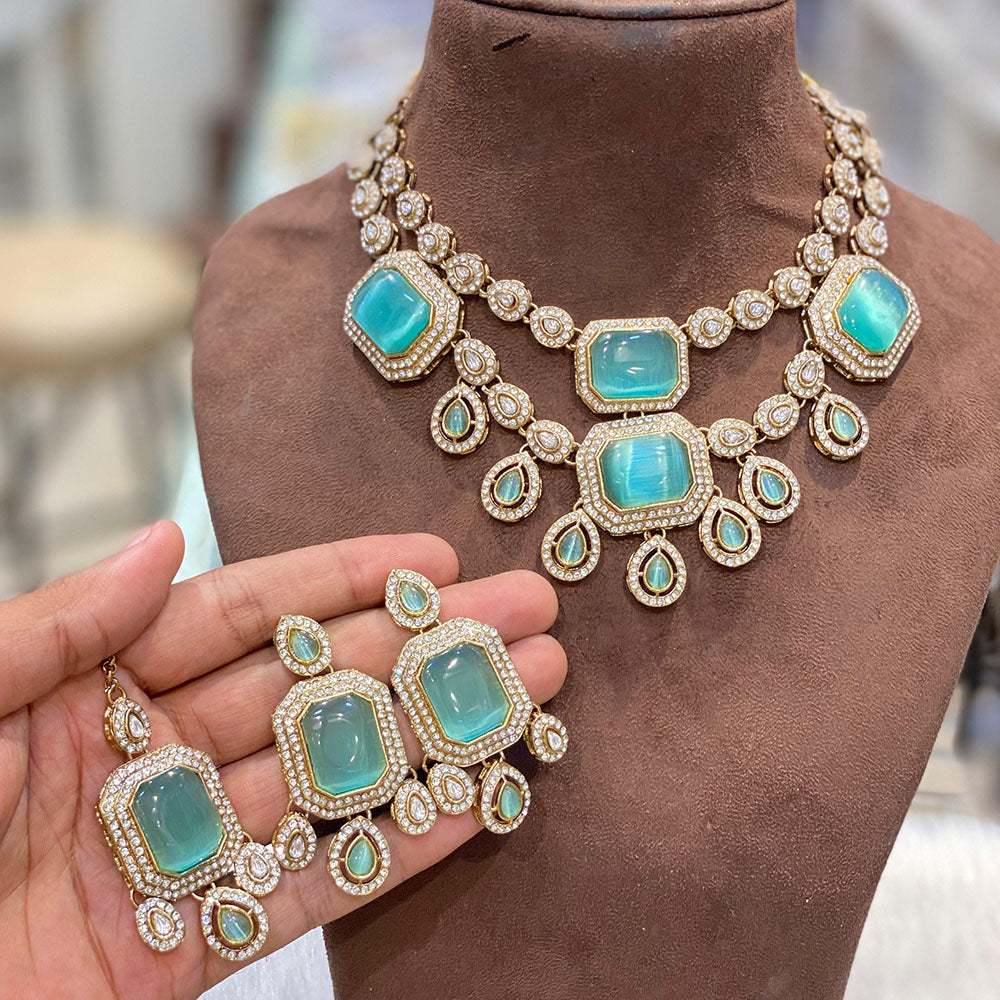Hira Collection Gorgeous Kundan Choker Necklace Set for Wedding Functions