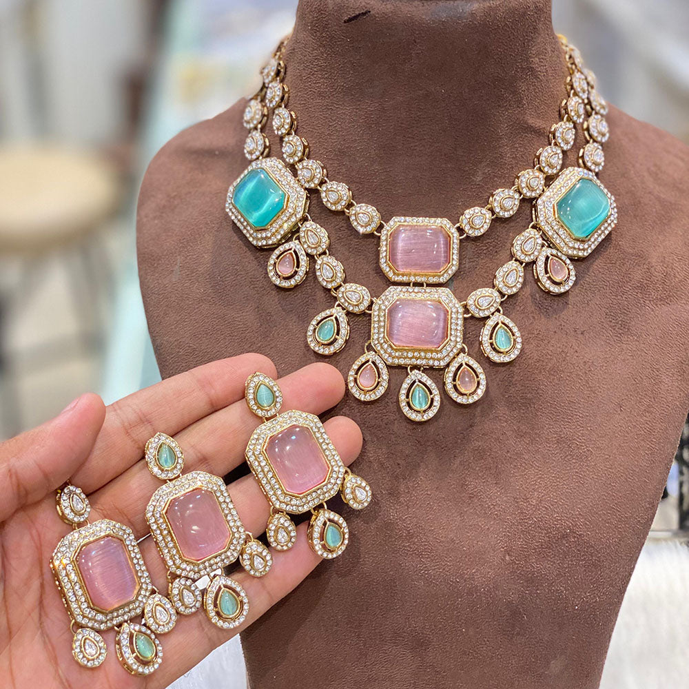 Hira Collection Gorgeous Kundan Choker Necklace Set for Wedding Functions