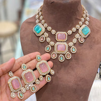 Hira Collection Gorgeous Kundan Choker Necklace Set for Wedding Functions