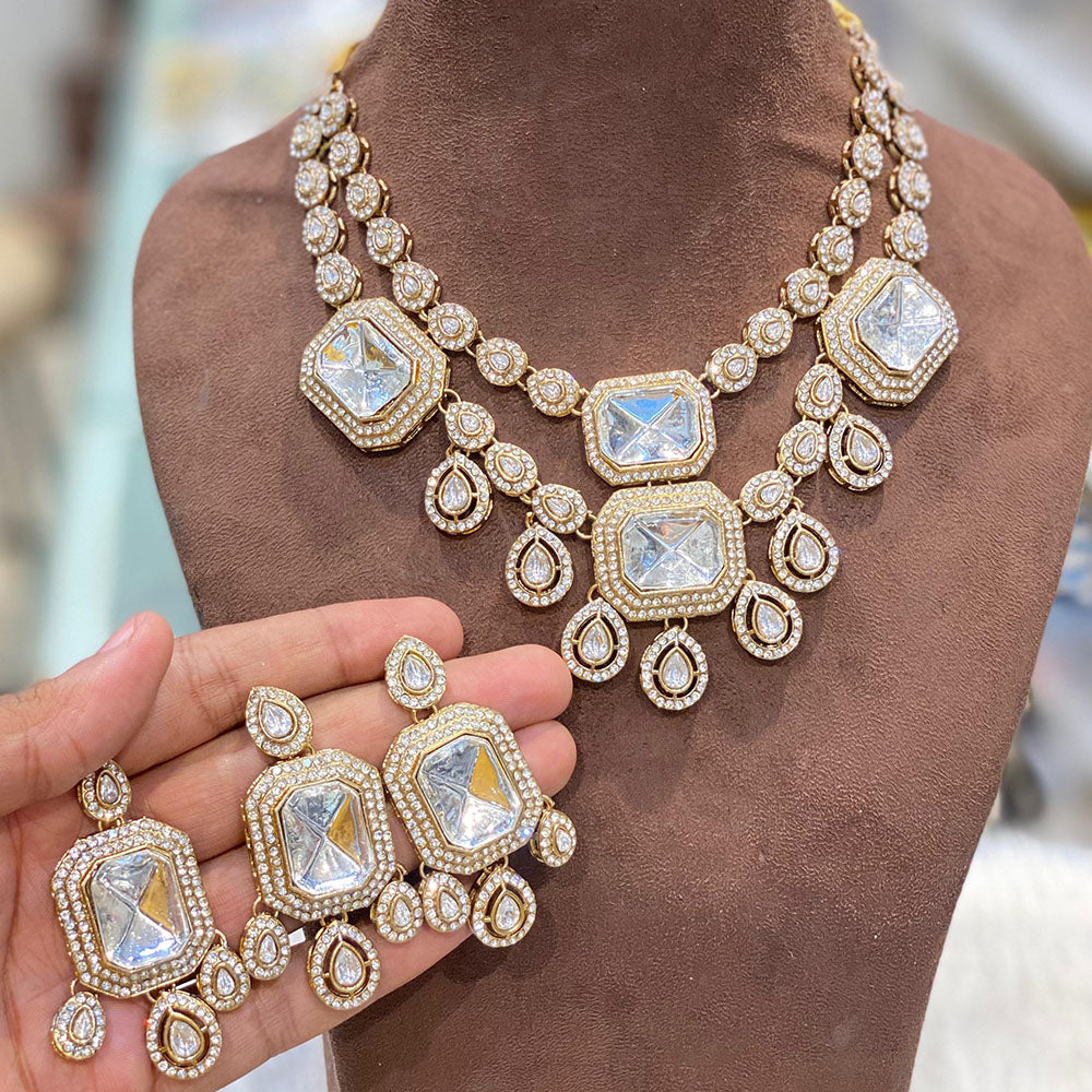 Hira Collection Gorgeous Kundan Choker Necklace Set for Wedding Functions