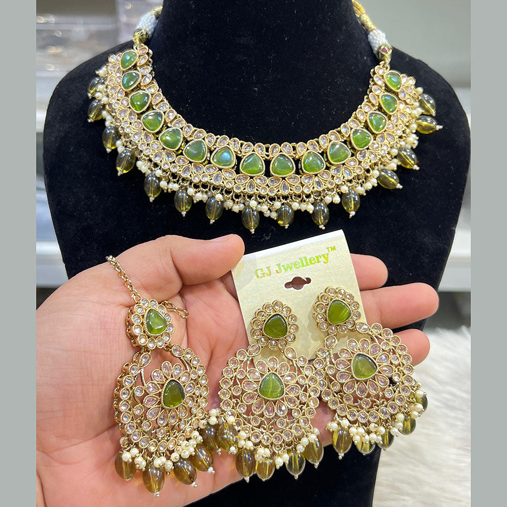 Hira Collections Designer Kundan And Beads Necklace Set Perfect for Weddings & Festive Occasions