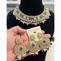 Hira Collections Designer Kundan And Beads Necklace Set Perfect for Weddings & Festive Occasions