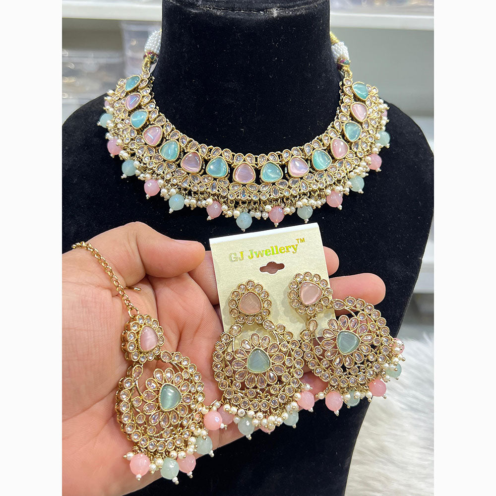 Hira Collections Designer Kundan And Beads Necklace Set Perfect for Weddings & Festive Occasions
