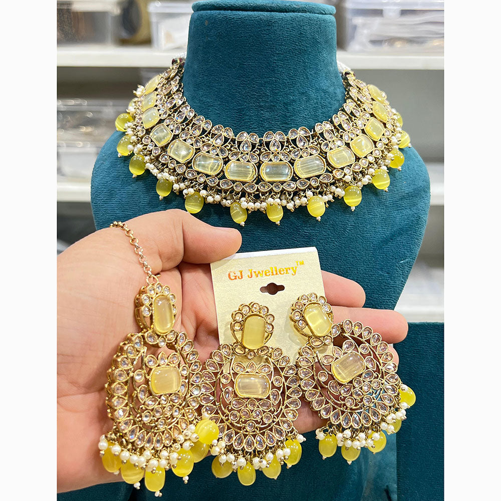 Hira Collections Designer Kundan And Beads Necklace Set Perfect for Weddings & Festive Occasions