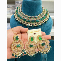 Hira Collections Designer Kundan And Beads Necklace Set Perfect for Weddings & Festive Occasions