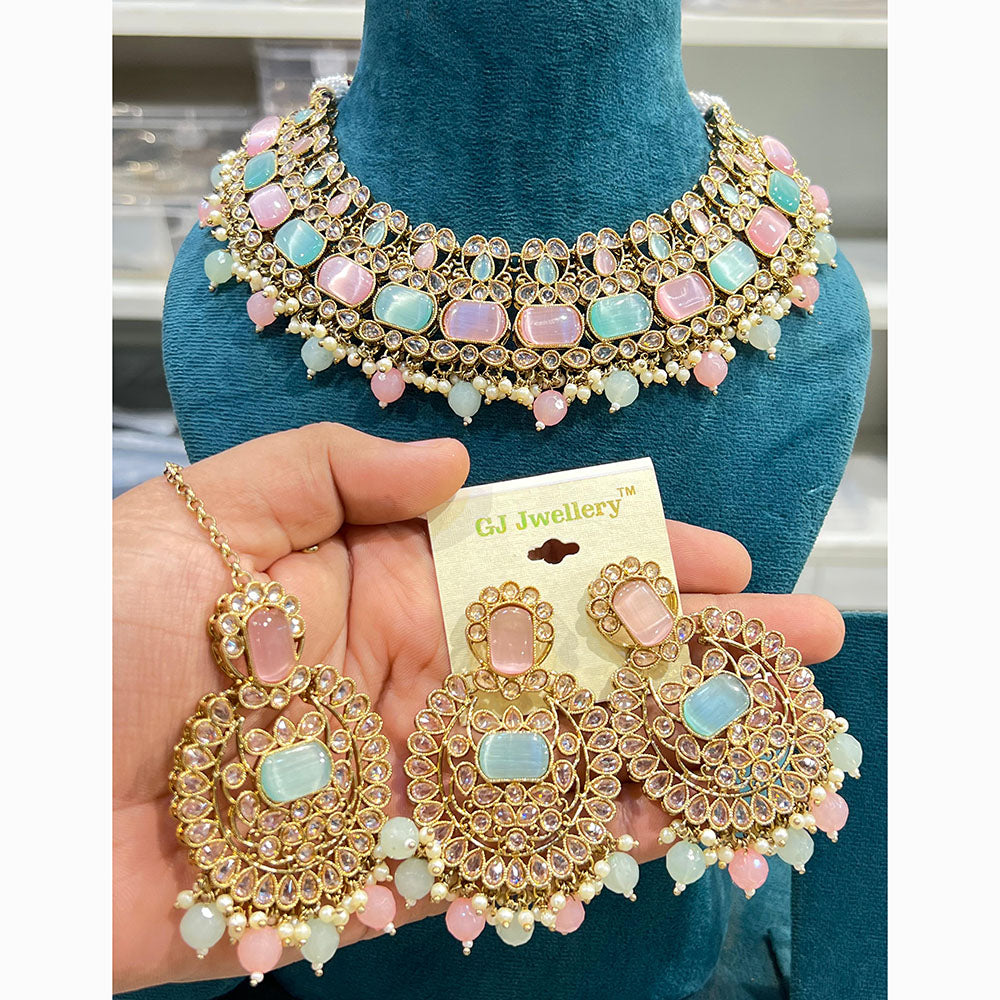 Hira Collections Designer Kundan And Beads Necklace Set Perfect for Weddings & Festive Occasions