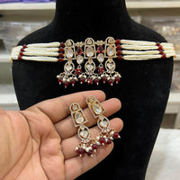 Hira Collections Exquisite Kundan Necklace And Pearl Set for Engagements and Special Celebrations