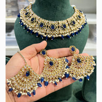 Hira Collections Designer Kundan And Beads Necklace Set Perfect for Weddings & Festive Occasions