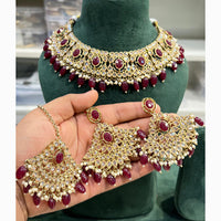Hira Collections Designer Kundan And Beads Necklace Set Perfect for Weddings & Festive Occasions