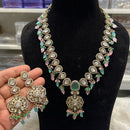 Hira Collections Designer Polki Kundan And Beads Long Necklace Set  Statement Jewelry