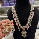 Hira Collections Designer Polki Kundan And Beads Long Necklace Set  Statement Jewelry