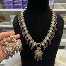 Hira Collections Designer Polki Kundan And Beads Long Necklace Set  Statement Jewelry