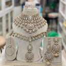 Hira Collections Royal Kundan Heavy Semi -Bridal Necklace Set Wedding Ready with Matching Accessories