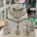 Hira Collections Royal Kundan Heavy Semi -Bridal Necklace Set Wedding Ready with Matching Accessories