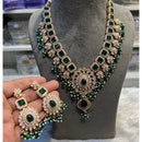Hira Collections Designer Polki Kundan And Beads Long Necklace Set  Statement Jewelry 