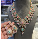Hira Collections Designer Polki Kundan And Beads Long Necklace Set  Statement Jewelry